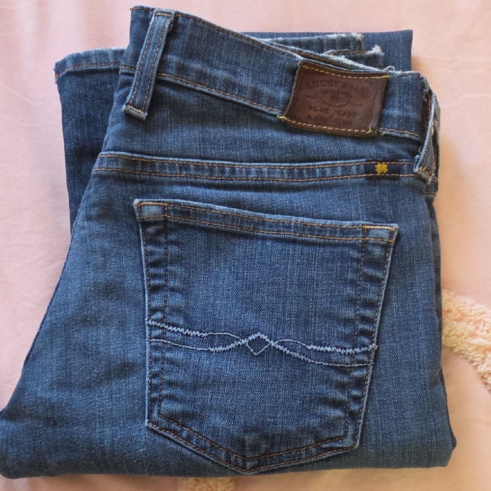 Lucky Brand Straight Leg Medium Blue Denim Jeans